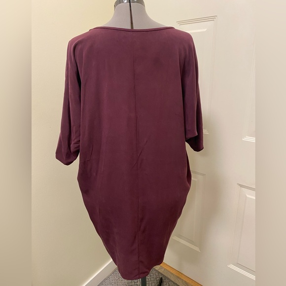 Babaton 100% Silk Modern Deep Wine Women’s Mini Dress size small - Picture 6 of 9
